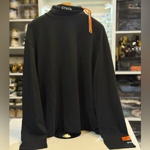 Heron Preston Black Long Sleeve Turtleneck Top / L - Brand New